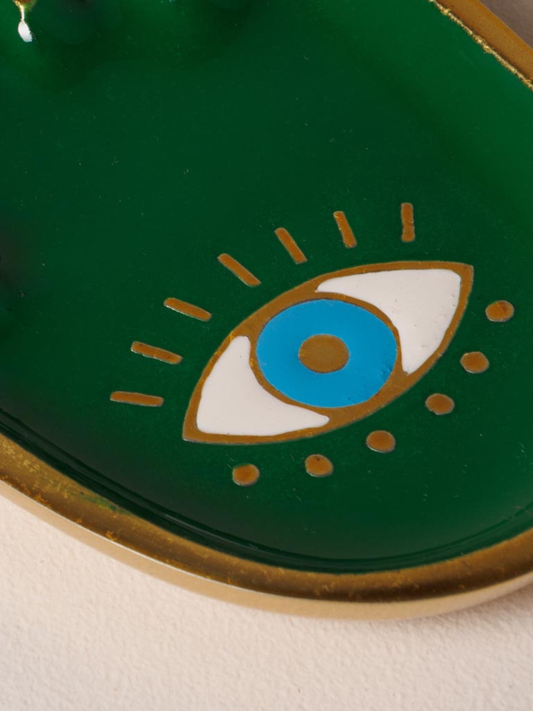 Green hamsa hand trinket tray Funkie - 5
