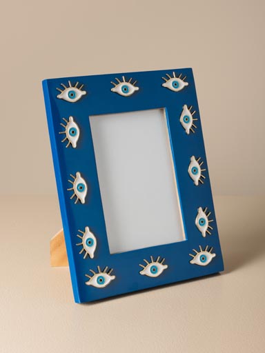 Porte photo bleu mauvais oeil Funkie