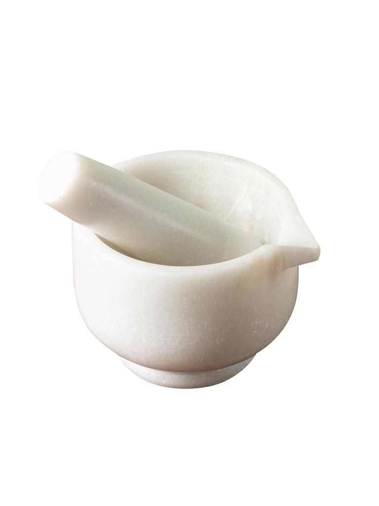 White marble pestle and mortar - 2