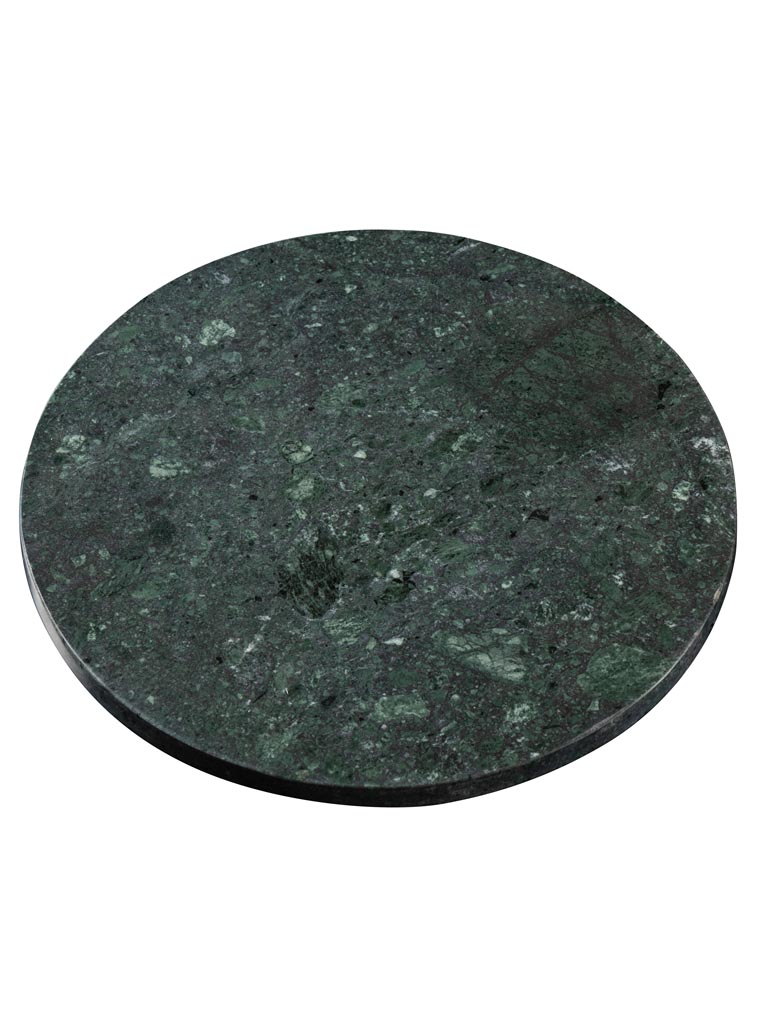 Green marble rotating dish Lazy Susan - 2