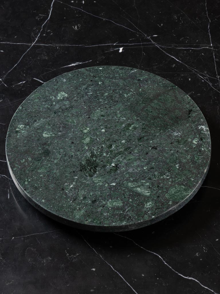 Green marble rotating dish Lazy Susan - 3