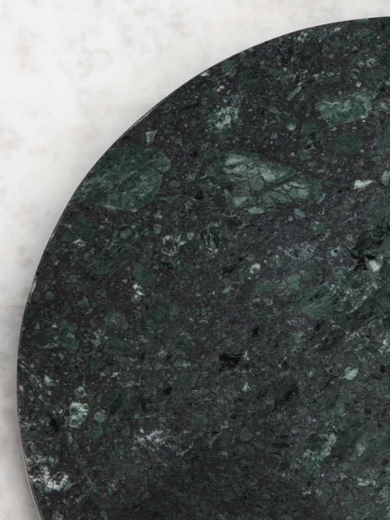 Green marble rotating dish Lazy Susan - 4