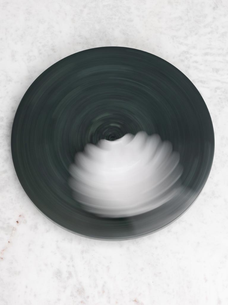 Green marble rotating dish Lazy Susan - 6