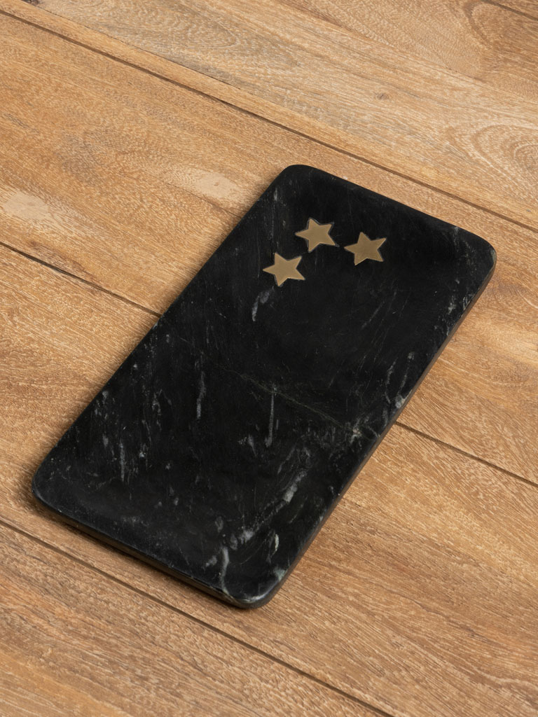 Grey marble tray with 3 stars - 1