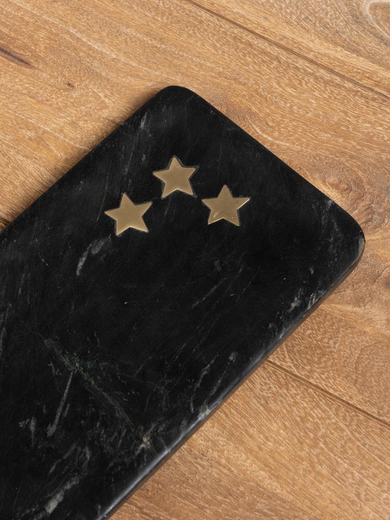 Grey marble tray with 3 stars - 3