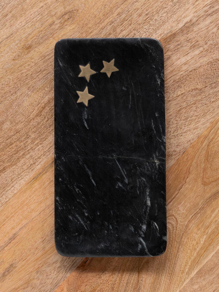 Grey marble tray with 3 stars - 4