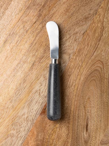 Butter knife in black marble