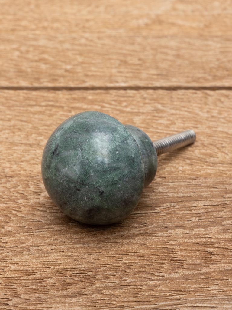 Green marble knob - 3
