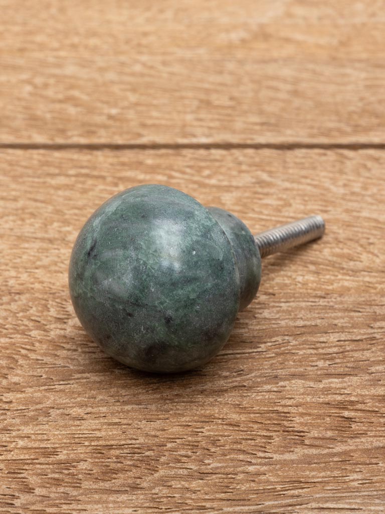 Green marble knob - 3