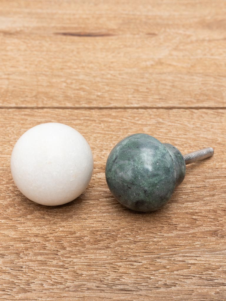 Green marble knob - 4