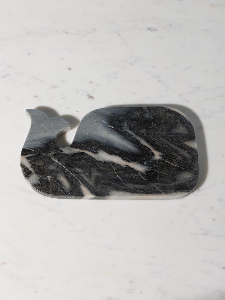 Grey marble whale cutting board - 4
