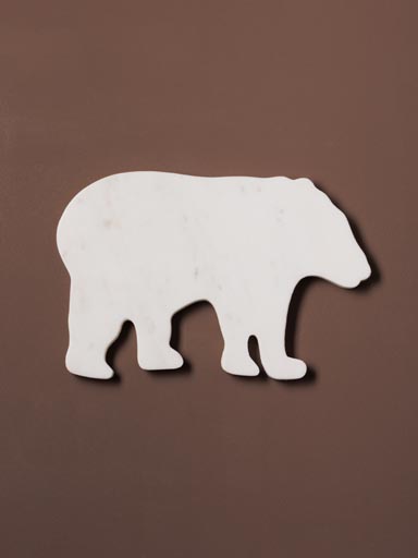 White marble bear cutting board