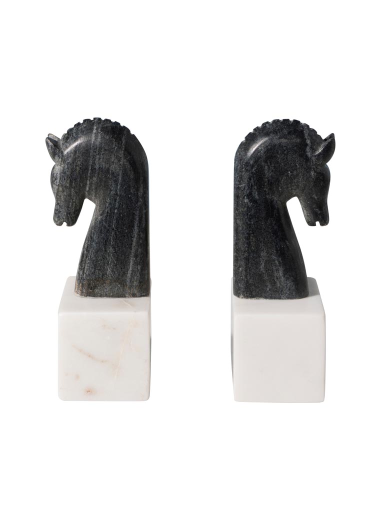 Small bookends marble horses - 2