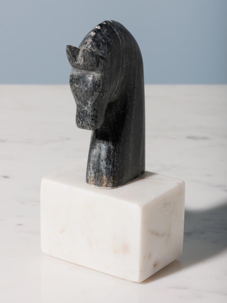 Small bookends marble horses - 3