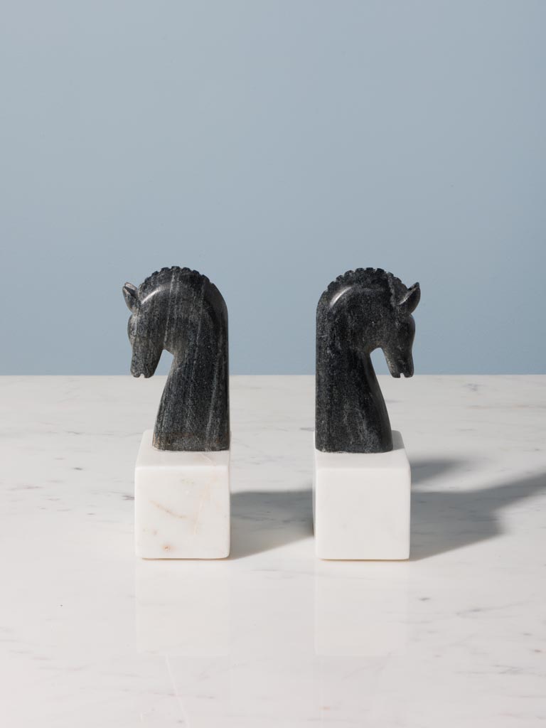 Small bookends marble horses - 5
