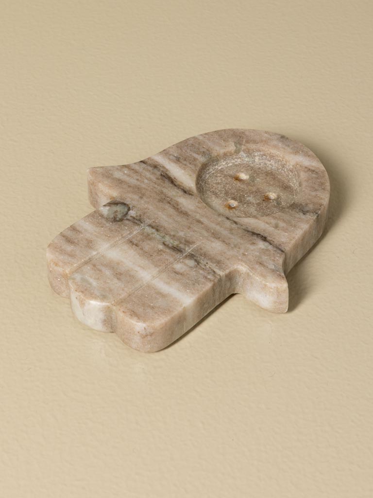 Porte encens main Hamsa en marbre - 5