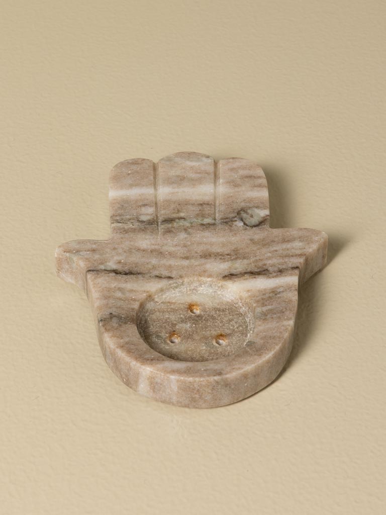 Porte encens main Hamsa en marbre - 4