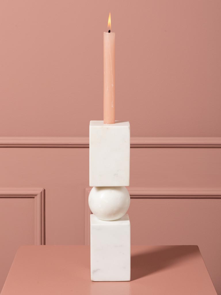 White marble candlestick Coloma - 3