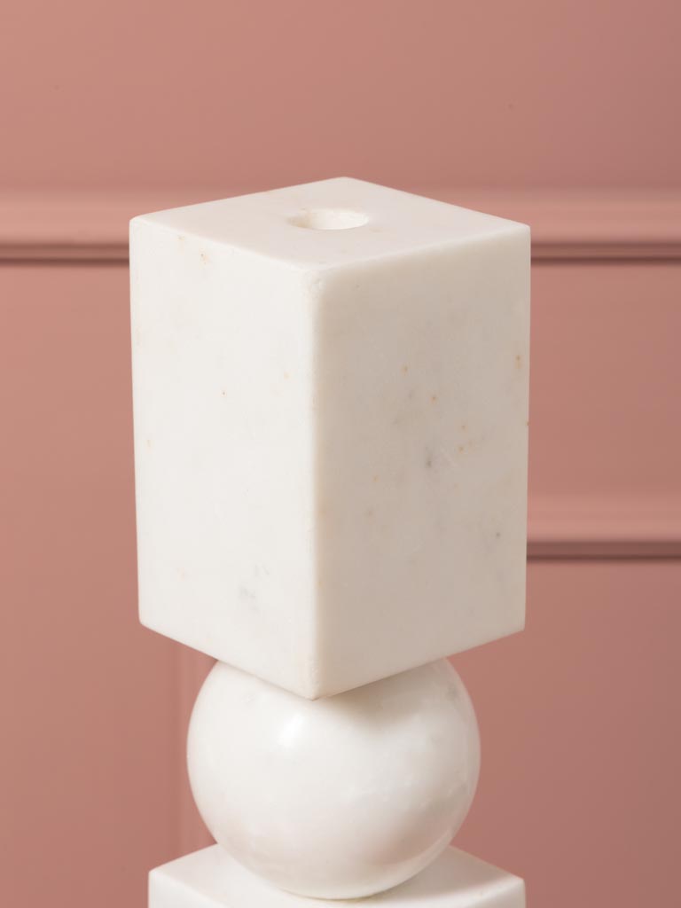 White marble candlestick Coloma - 6