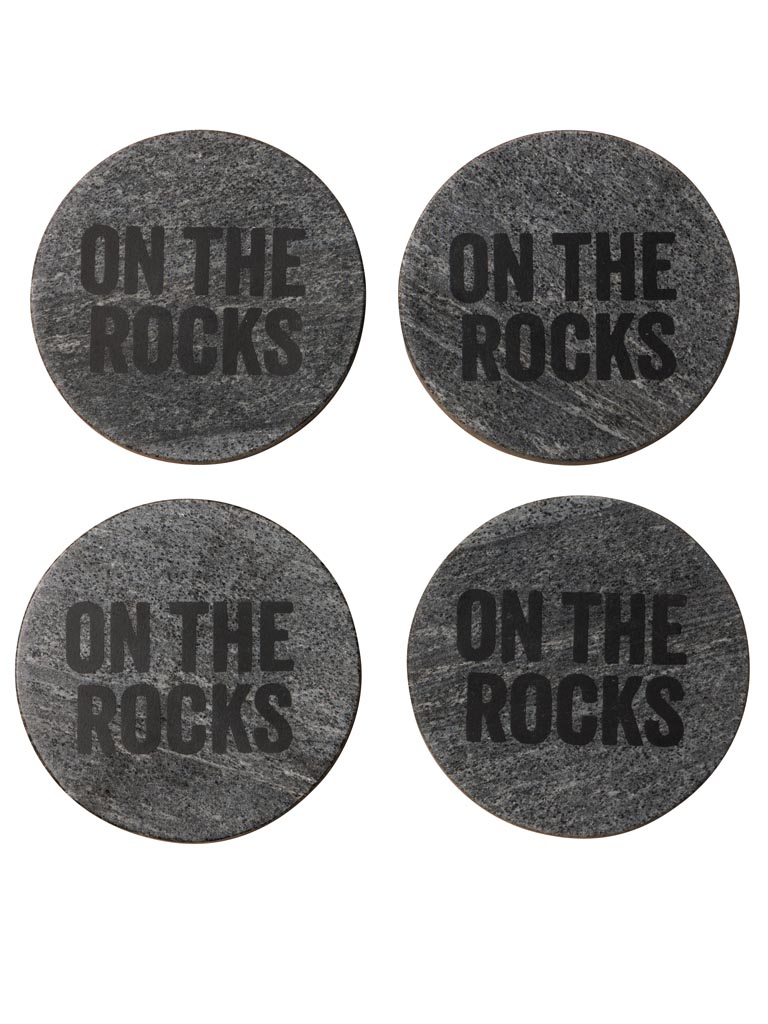 S/4 coasters grey marble 