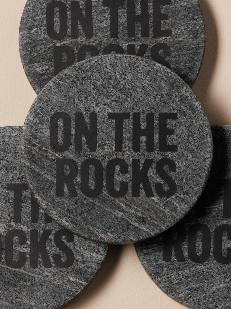 S/4 coasters grey marble 