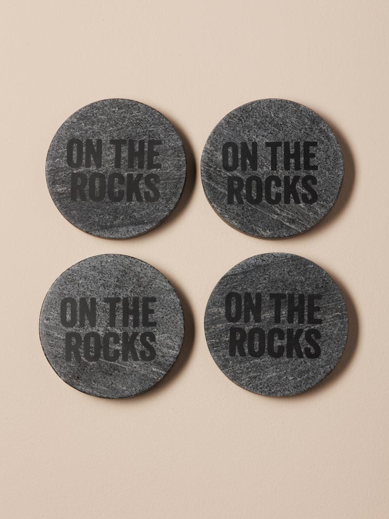 S/4 coasters grey marble 