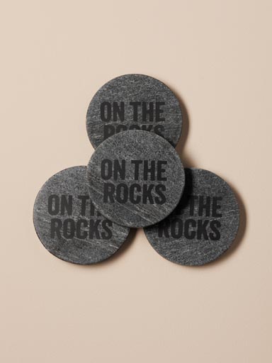 S/4 coasters grey marble On the rocks