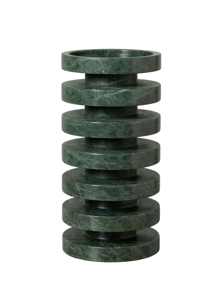 Green marble candleholder Pilier - 2