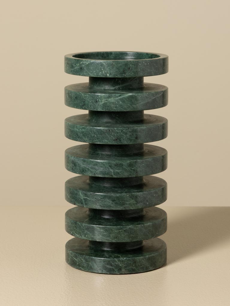 Green marble candleholder Pilier - 3