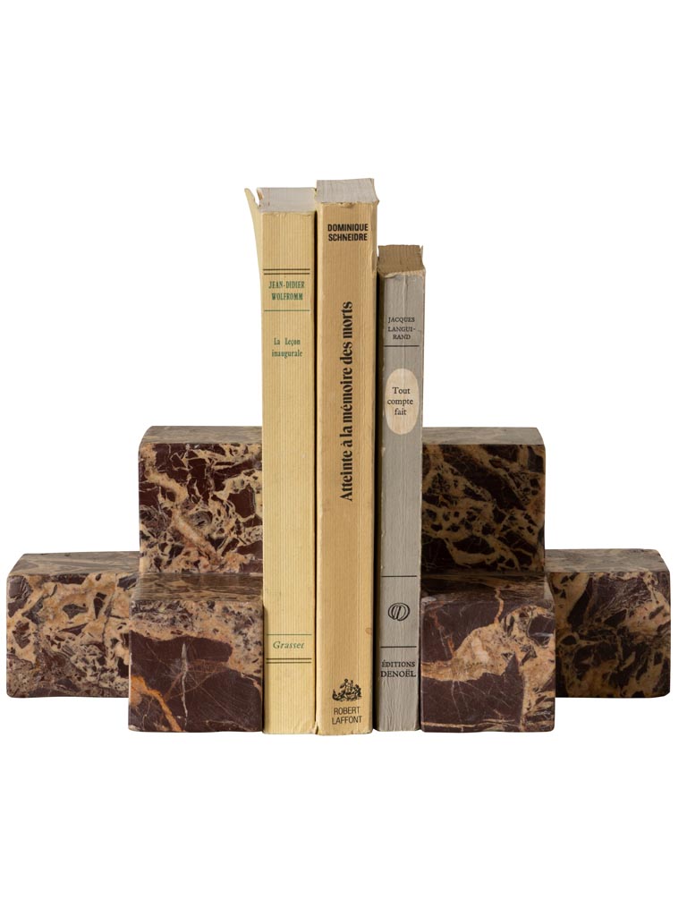 Cherry marble bookends - 2
