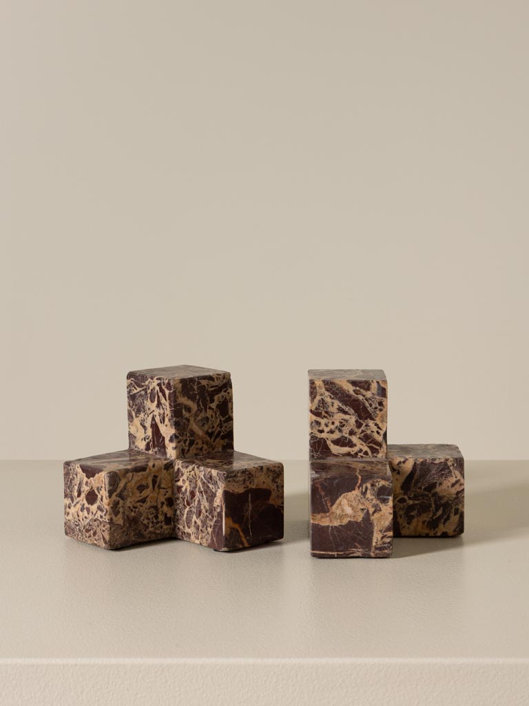 Cherry marble bookends - 3