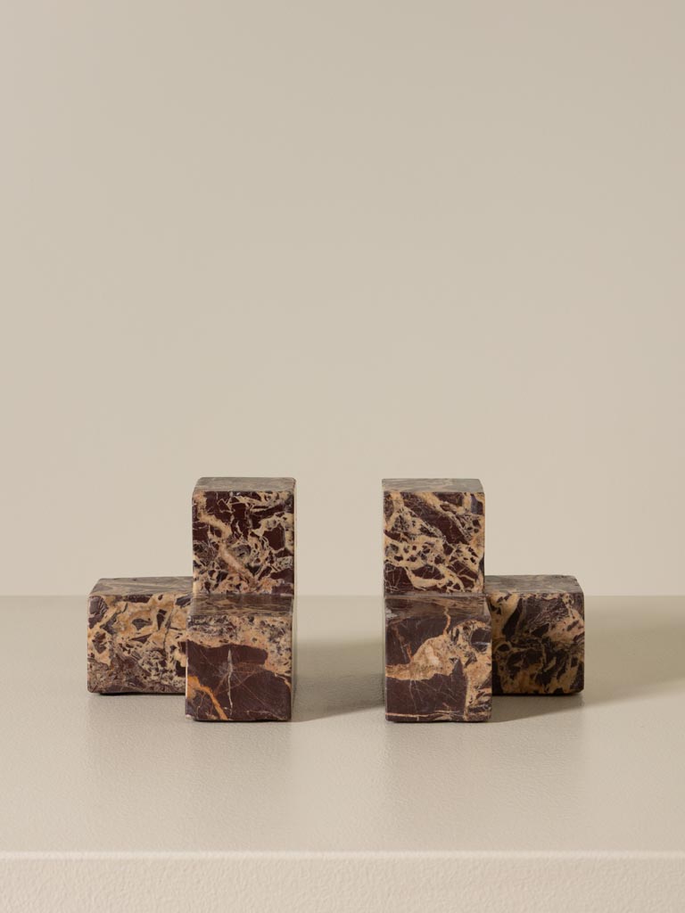 Cherry marble bookends - 5