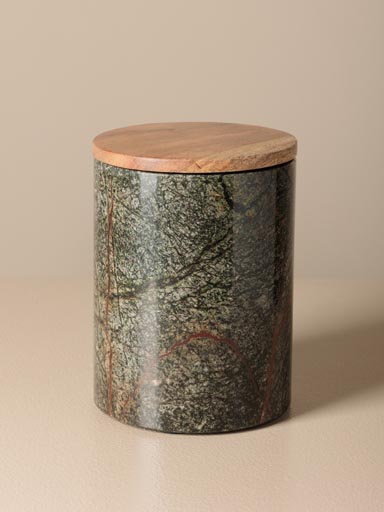Forest green marble airtight jar