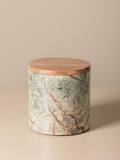 Small Forest green marble airtight jar