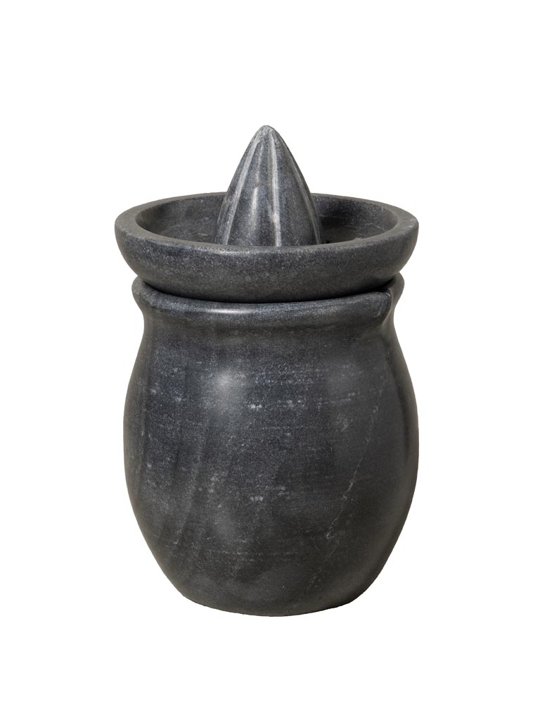 Pichet presse agrumes en marbre gris - 2