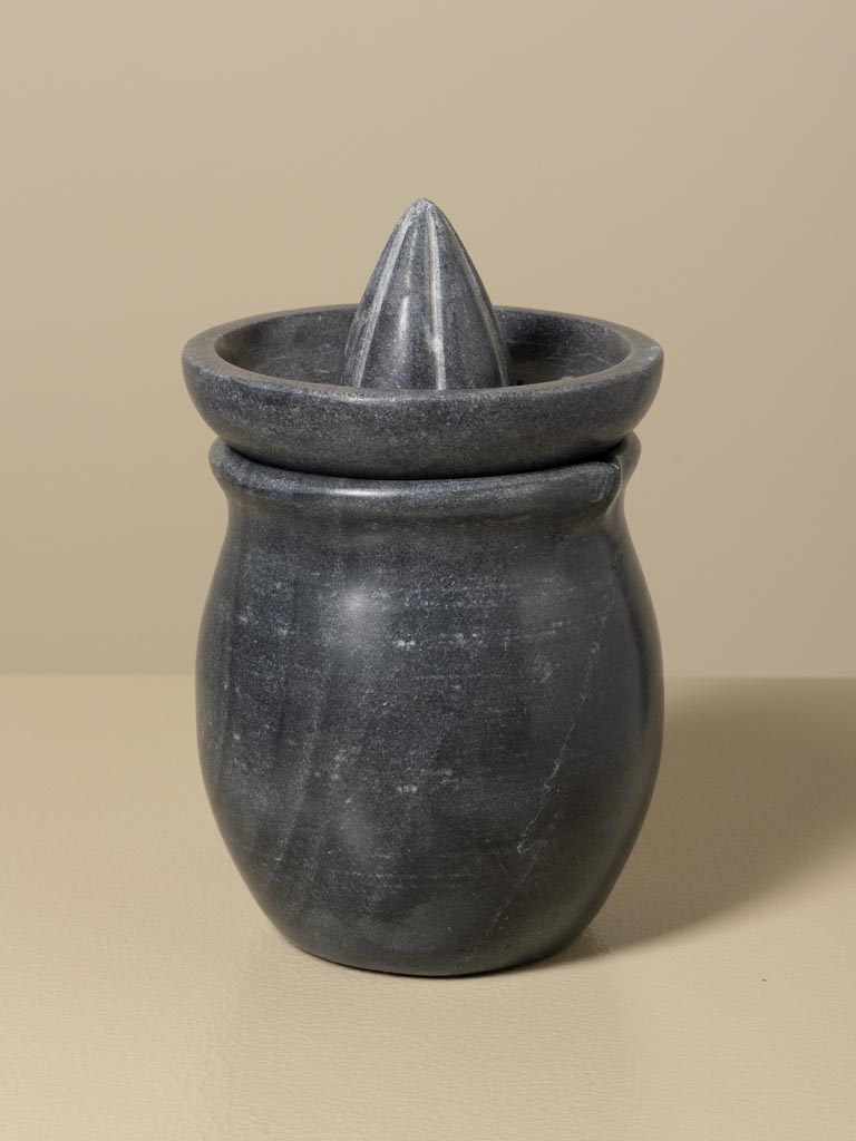 Pichet presse agrumes en marbre gris - 1