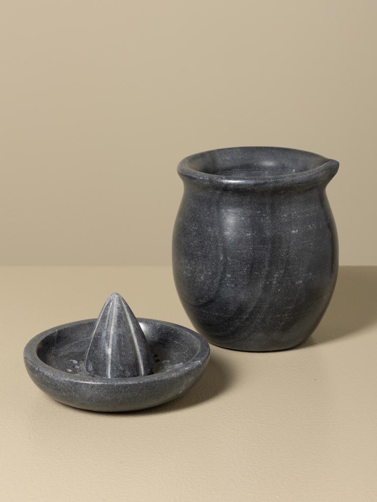 Pichet presse agrumes en marbre gris - 3