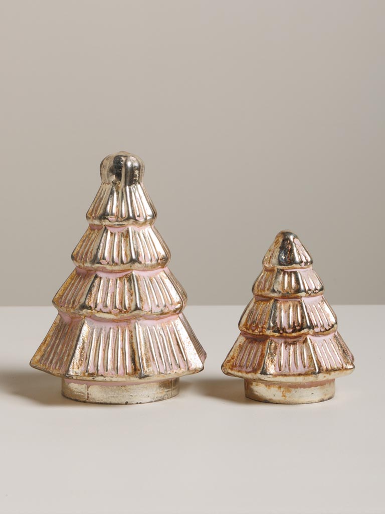 Mini sapin mercurisé rose poudré - 4
