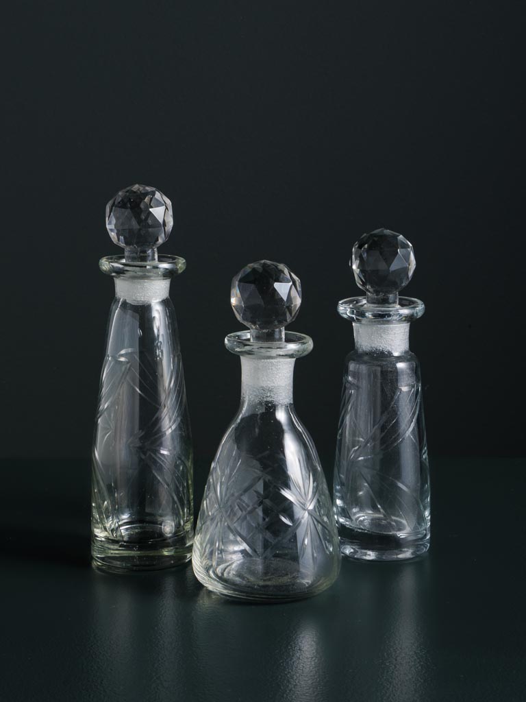 S/3 small engraved bottles Ottilia - 1
