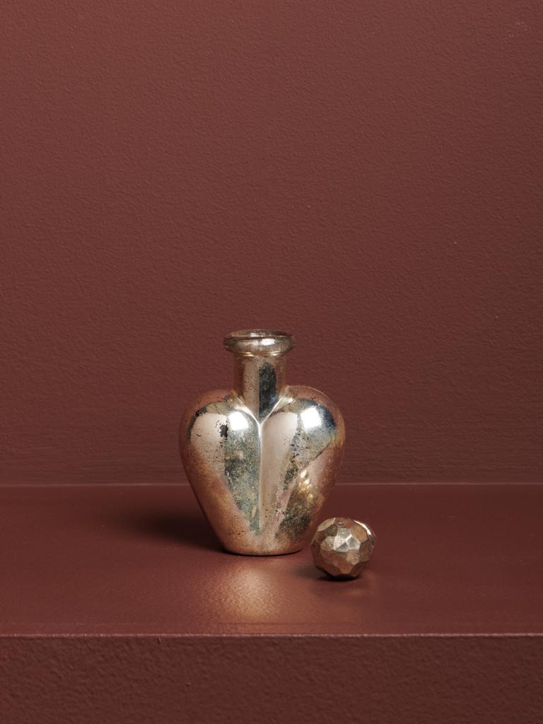 Tiny silver heart glass bottle Love potion - 5