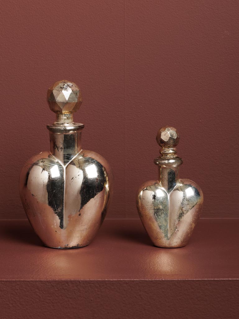Tiny silver heart glass bottle Love potion - 6
