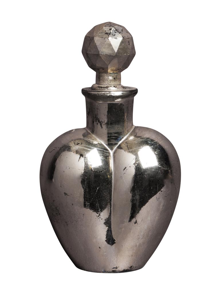 Small silver heart glass bottle Love potion - 2