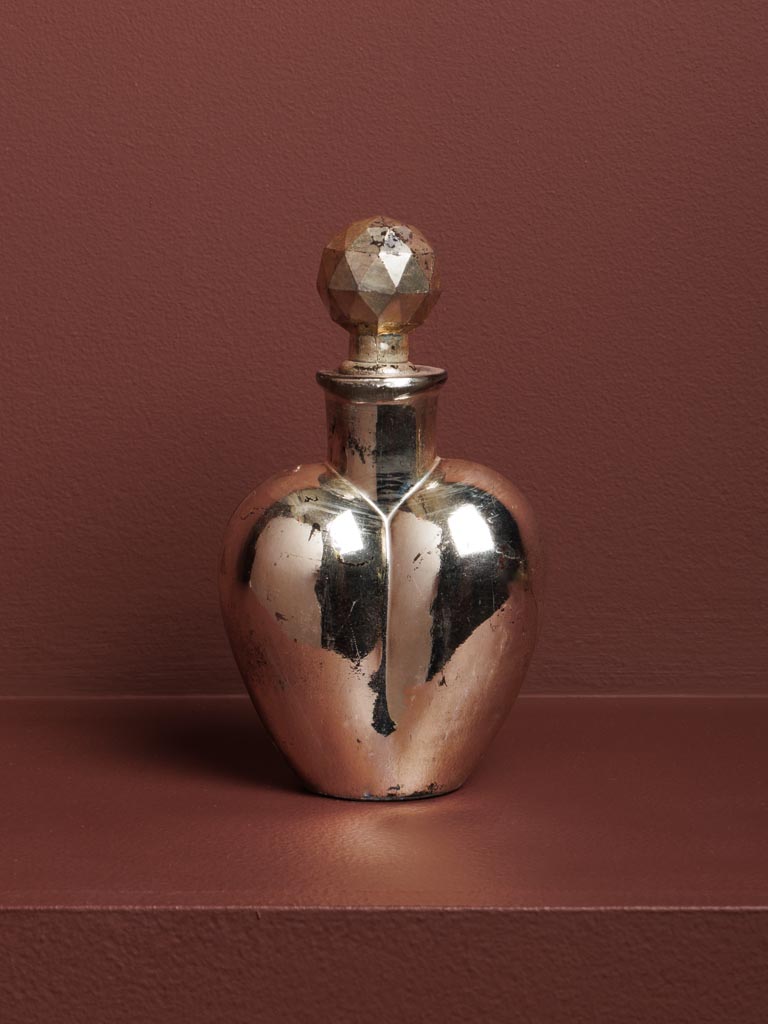 Small silver heart glass bottle Love potion - 1