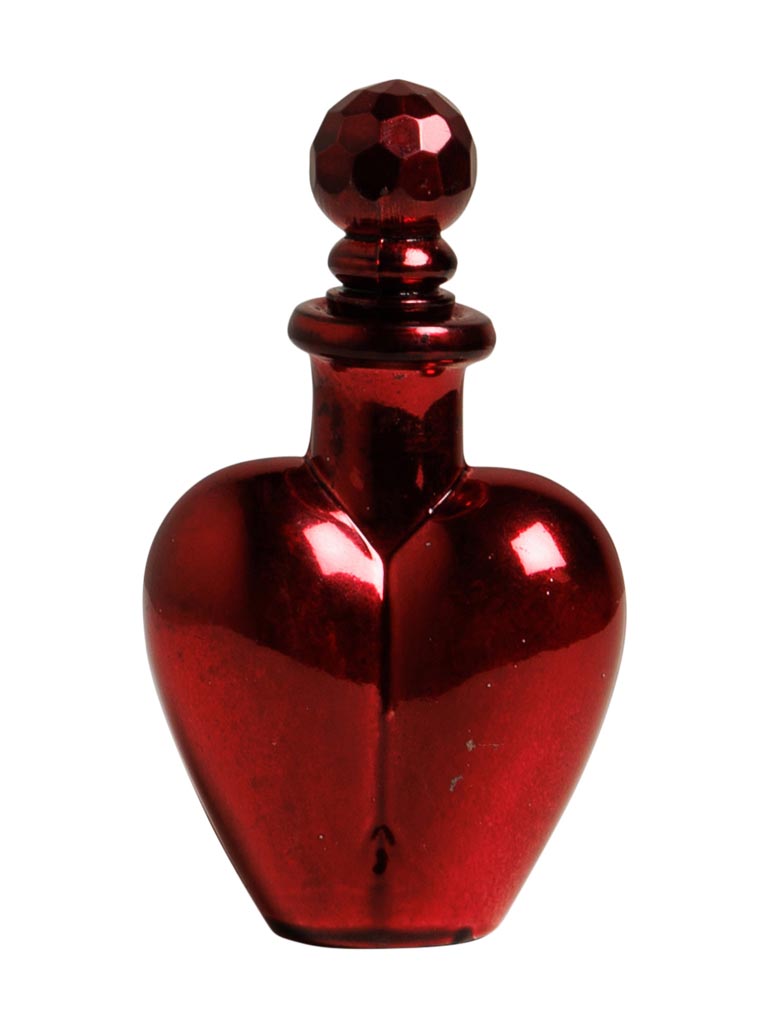 Tiny red glass heart bottle Love potion - 2