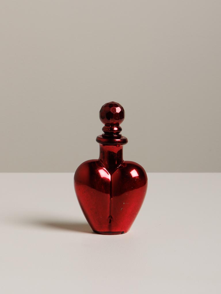 Tiny red glass heart bottle Love potion - 1