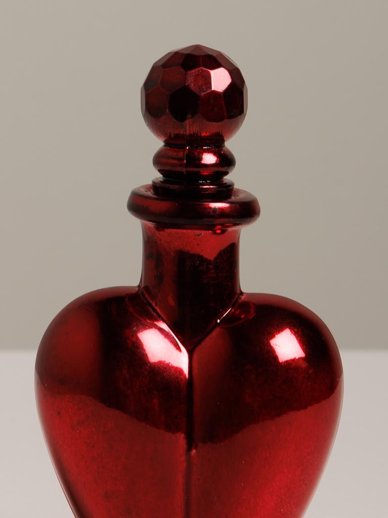 Tiny red glass heart bottle Love potion - 3