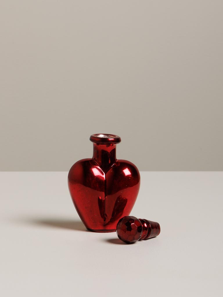 Tiny red glass heart bottle Love potion - 5