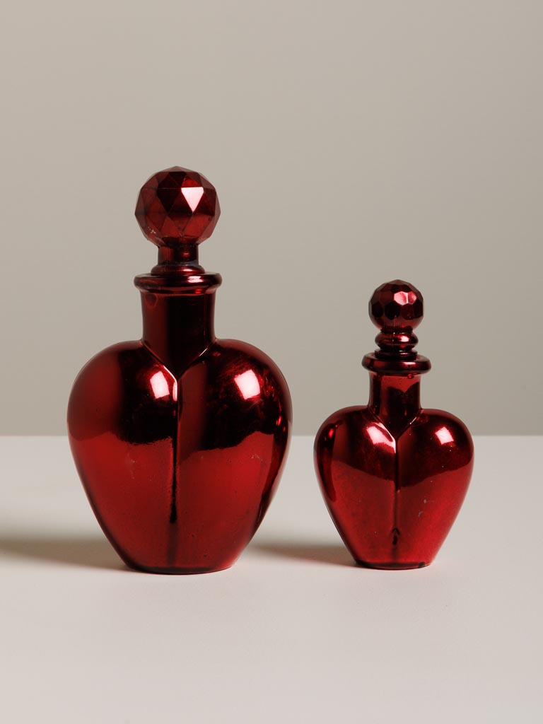 Tiny red glass heart bottle Love potion - 4