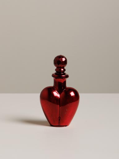 Tiny red glass heart bottle Love potion