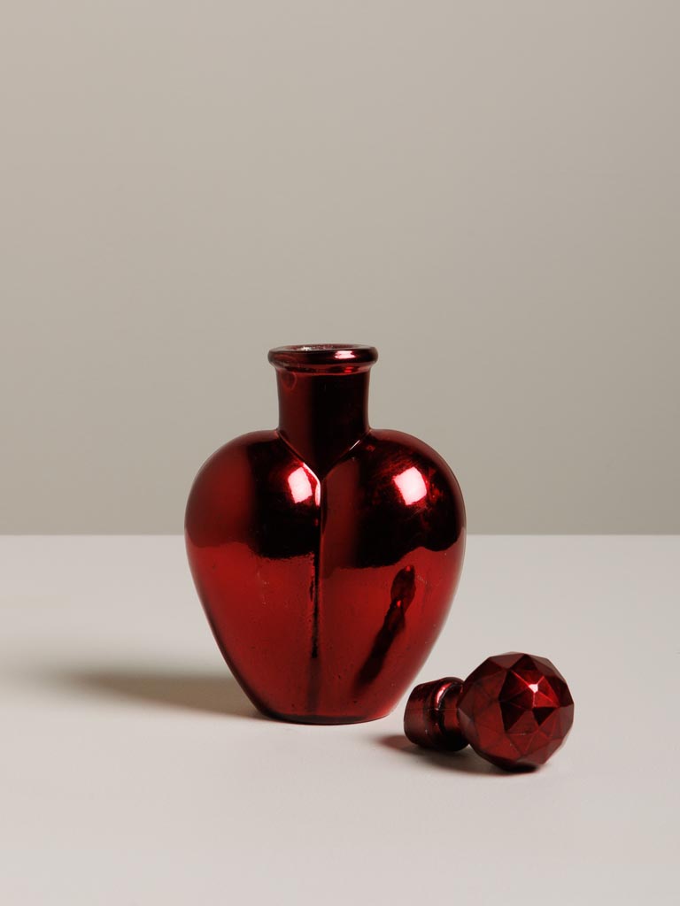 Small red glass heart bottle Love potion - 3